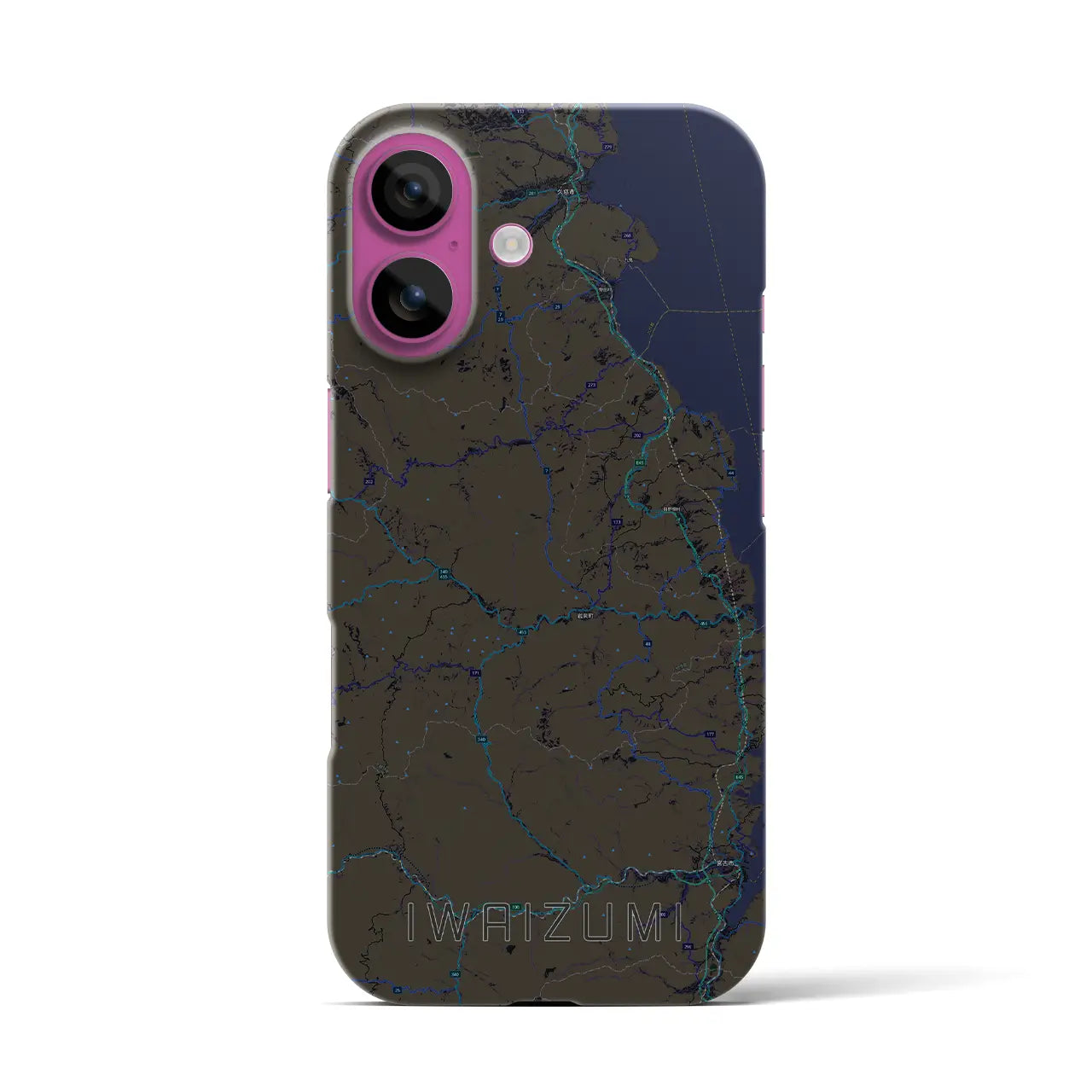 【岩泉(岩手県)】地図柄iPhoneケース(バックカバータイプ)