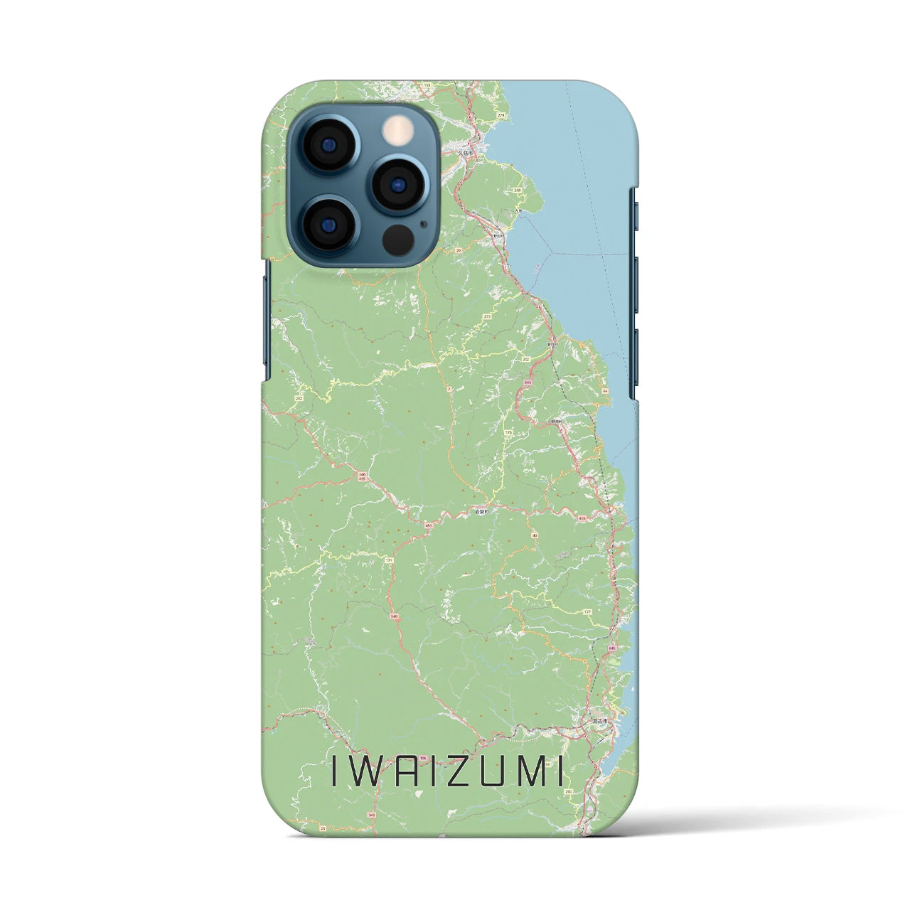 【岩泉(岩手県)】地図柄iPhoneケース(バックカバータイプ)