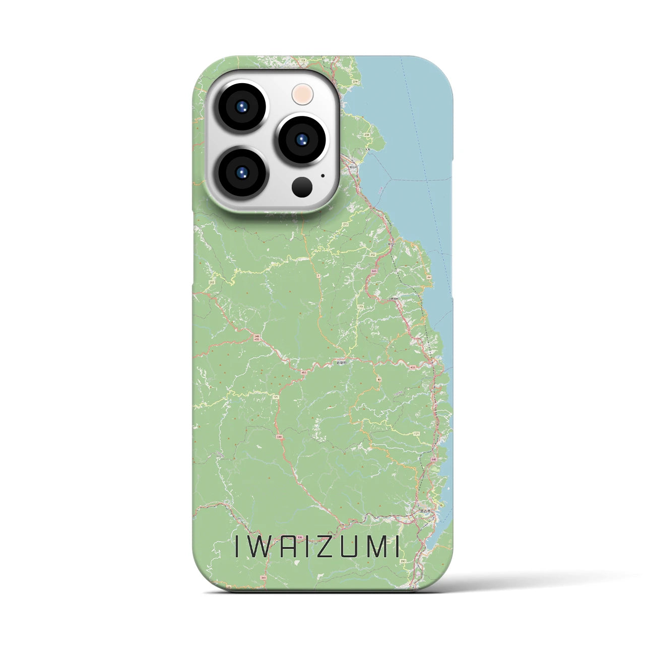 【岩泉(岩手県)】地図柄iPhoneケース(バックカバータイプ)