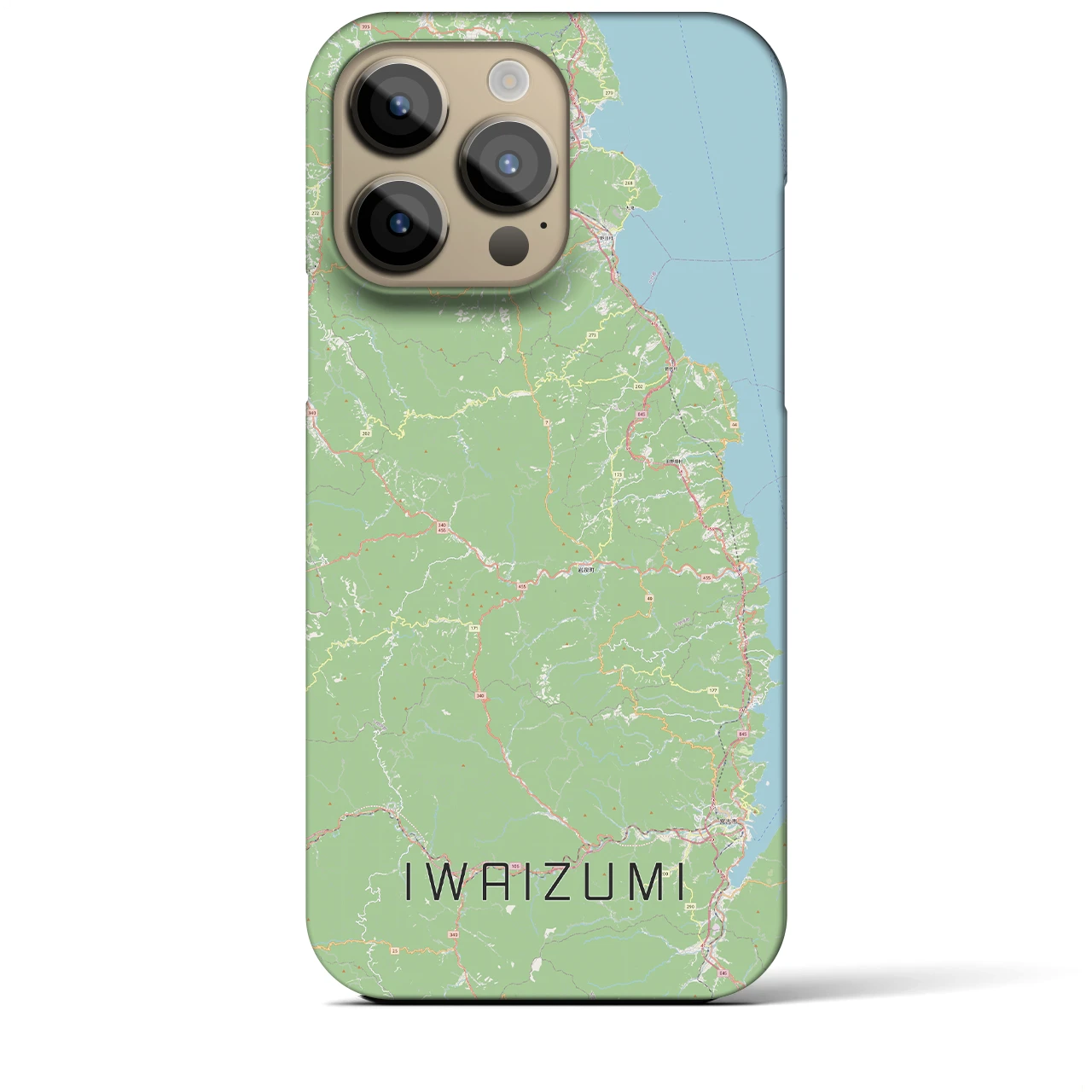【岩泉(岩手県)】地図柄iPhoneケース(バックカバータイプ)