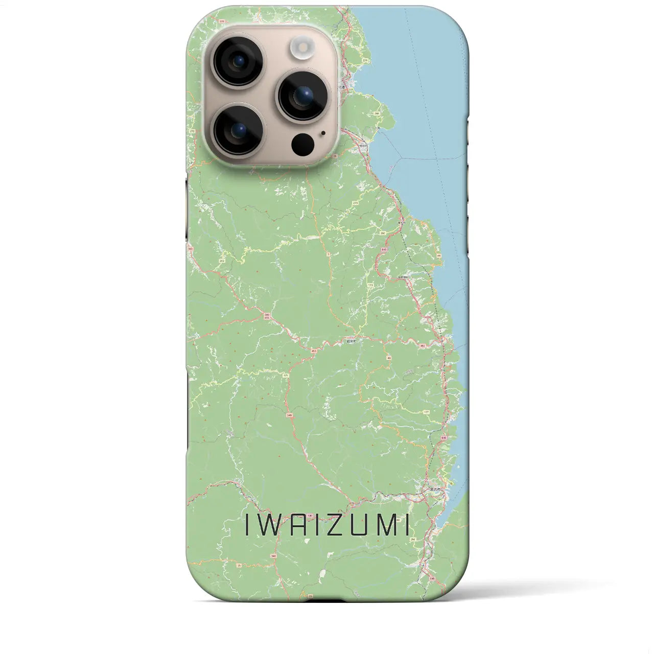 【岩泉(岩手県)】地図柄iPhoneケース(バックカバータイプ)