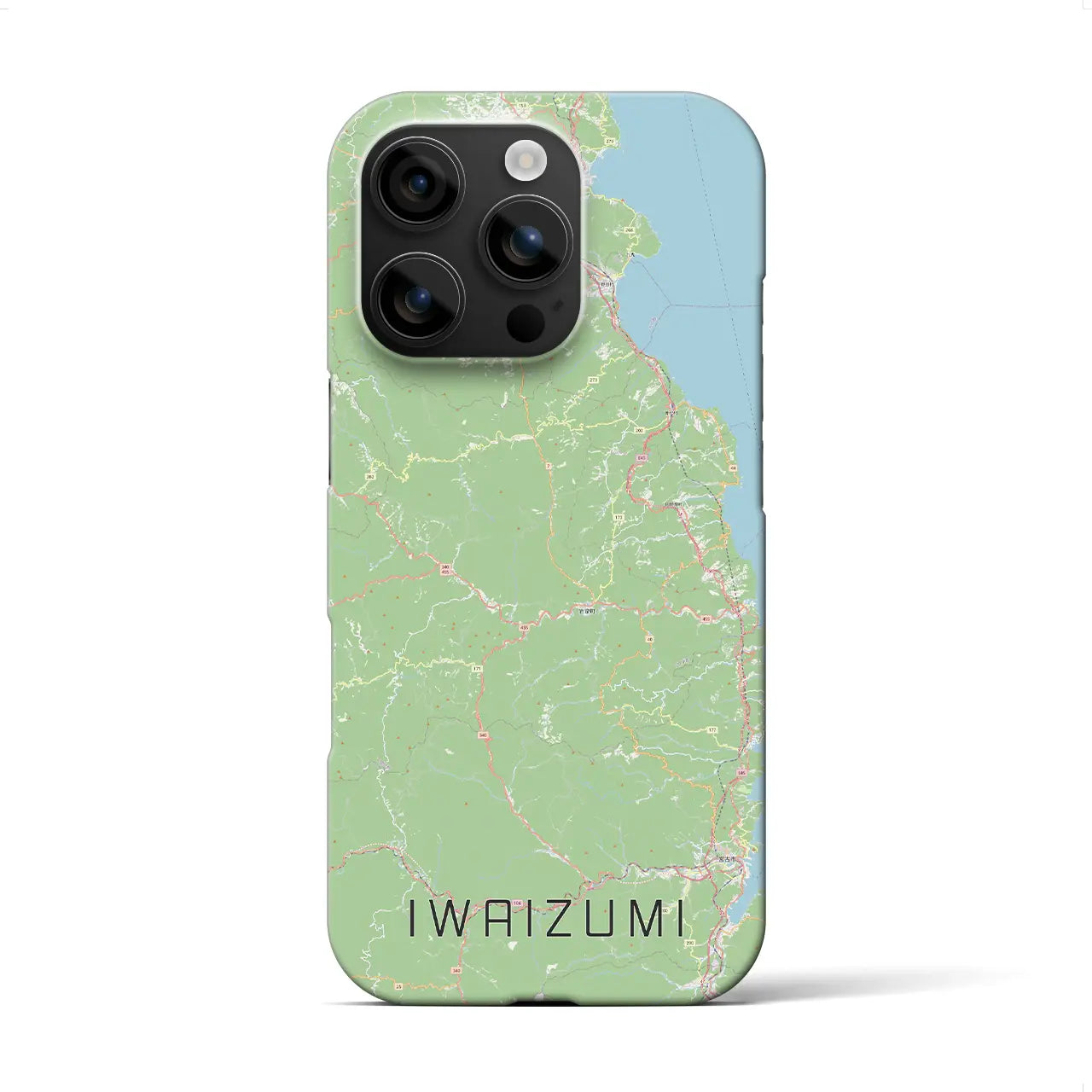 【岩泉(岩手県)】地図柄iPhoneケース(バックカバータイプ)