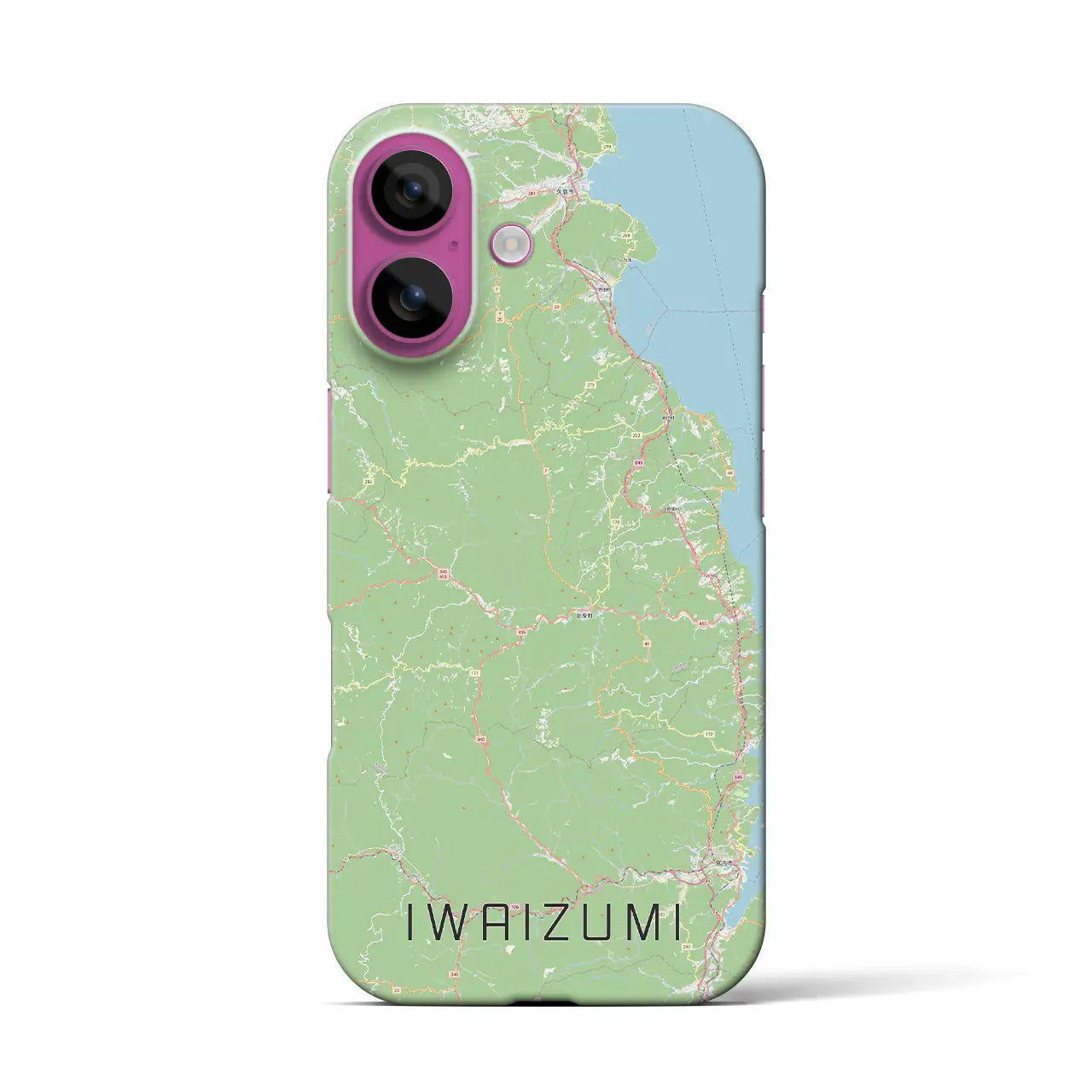 【岩泉(岩手県)】地図柄iPhoneケース(バックカバータイプ)