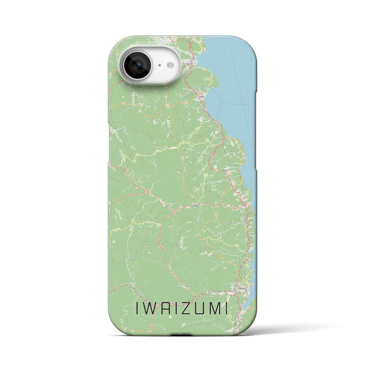 【岩泉(岩手県)】地図柄iPhoneケース(バックカバータイプ)