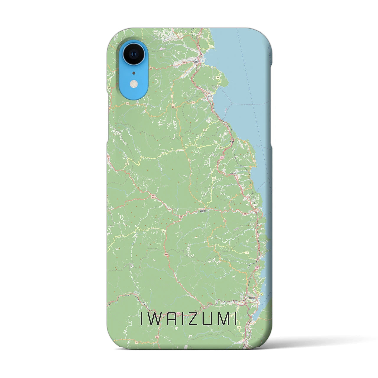【岩泉(岩手県)】地図柄iPhoneケース(バックカバータイプ)