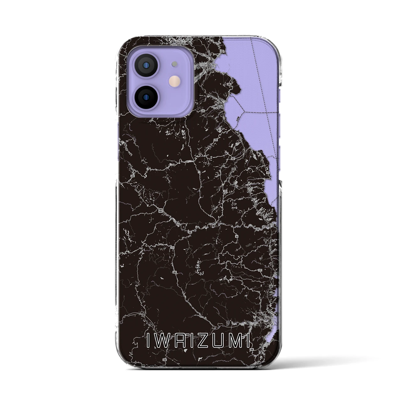 【岩泉(岩手県)】地図柄iPhoneケース(クリアタイプ)