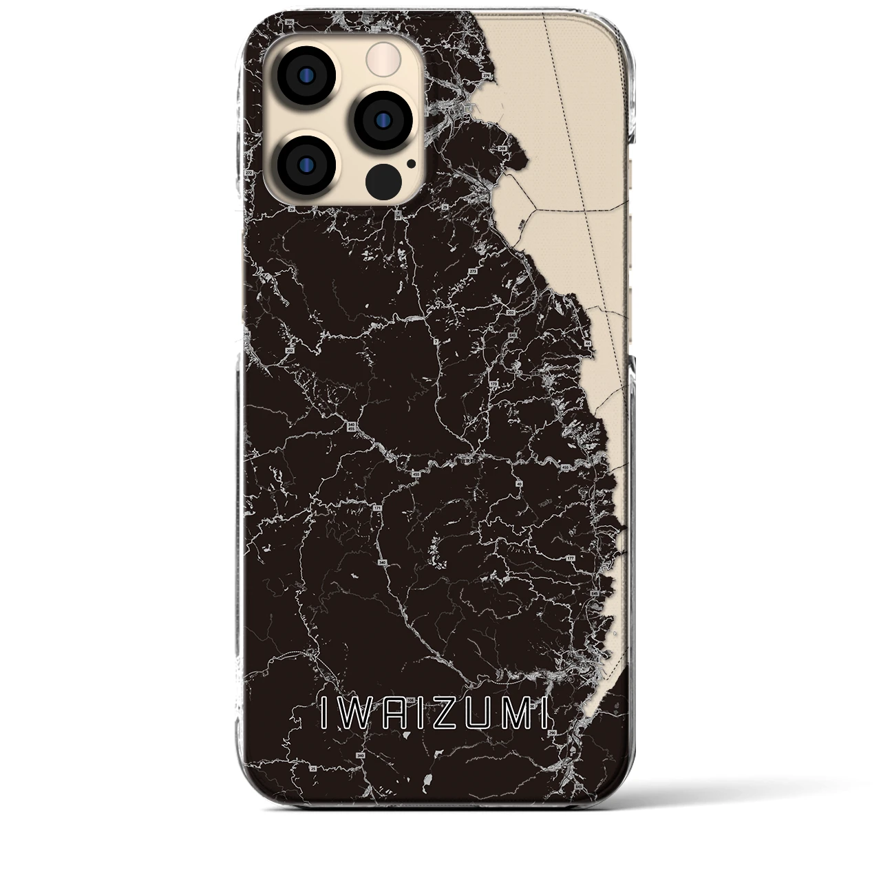 【岩泉(岩手県)】地図柄iPhoneケース(クリアタイプ)