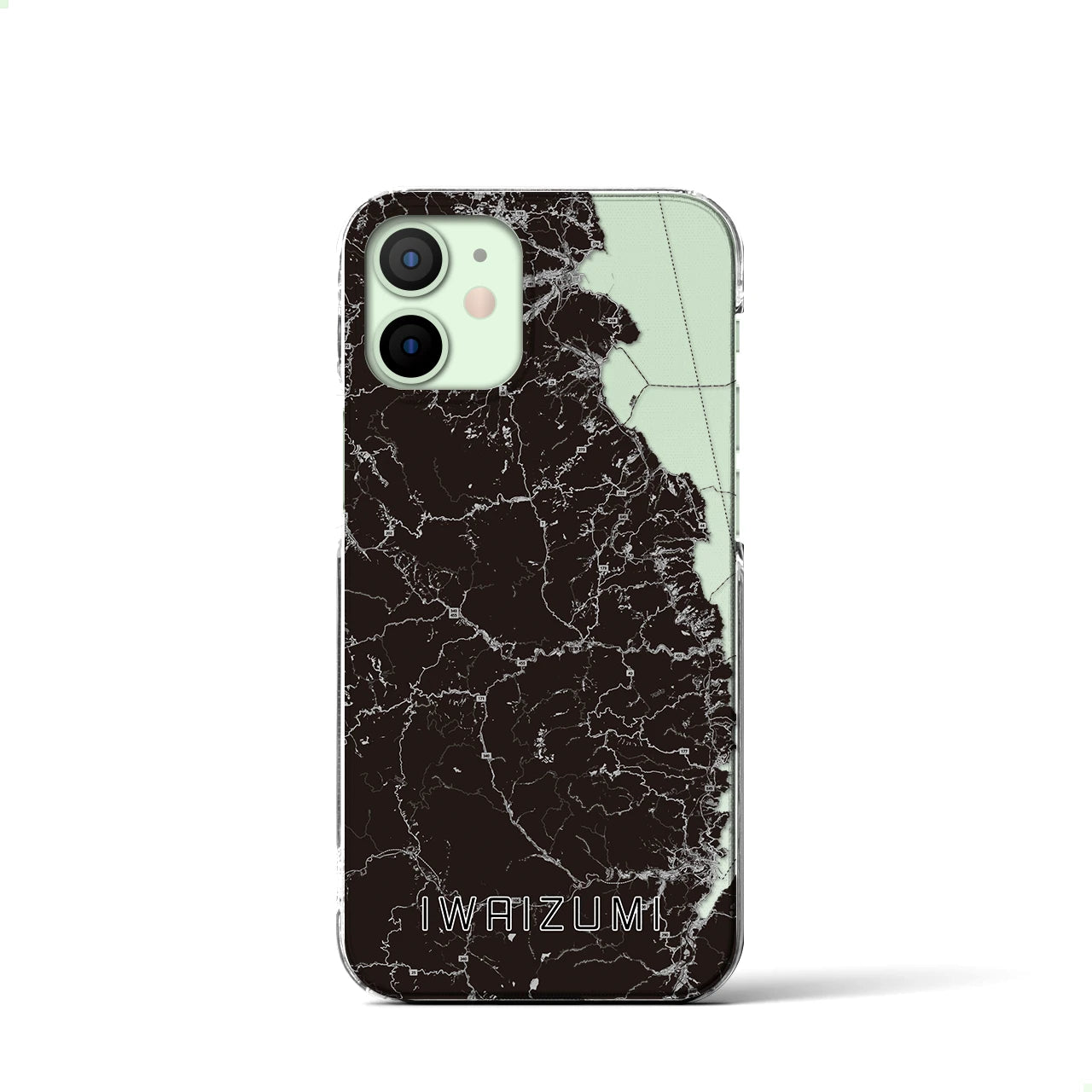 【岩泉(岩手県)】地図柄iPhoneケース(クリアタイプ)