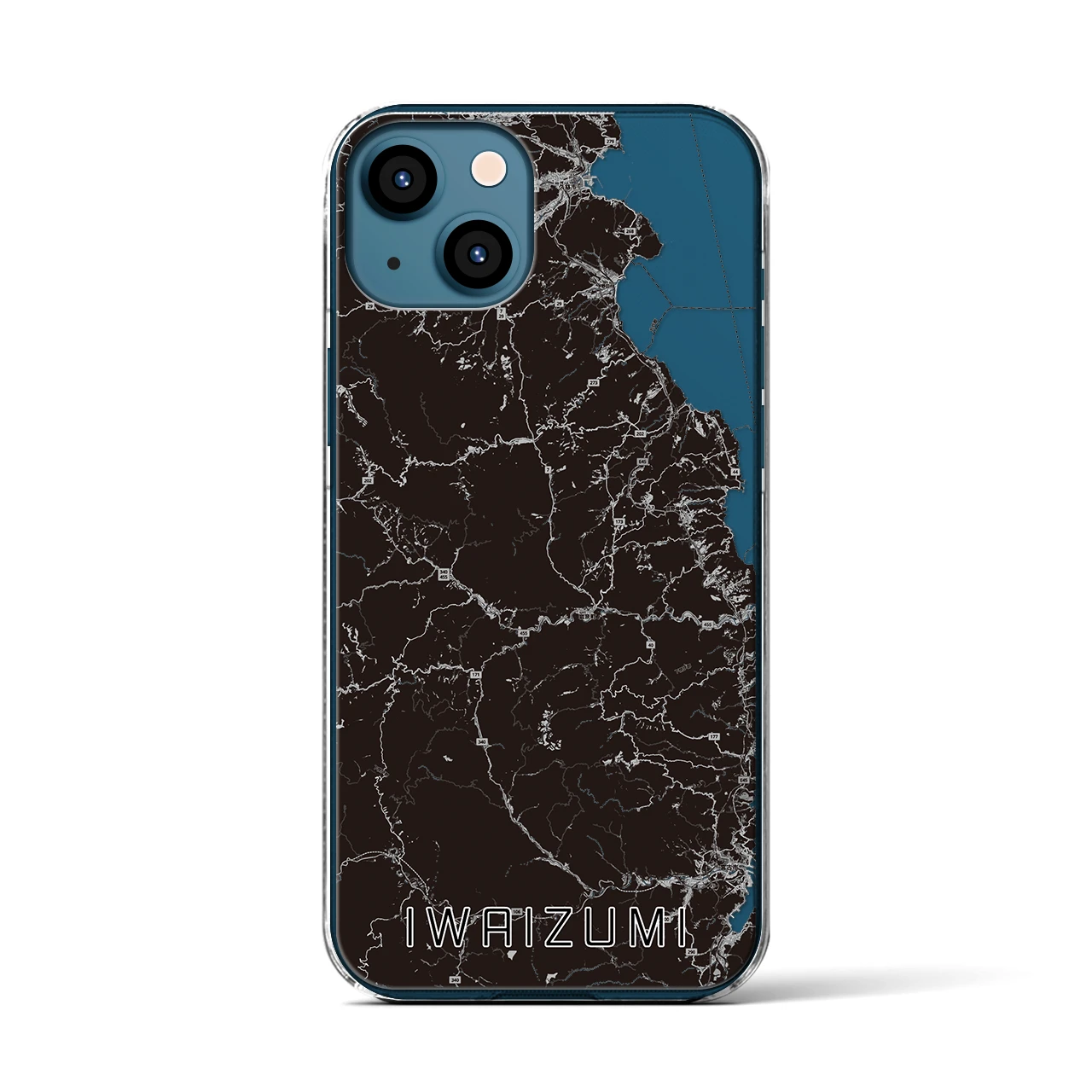 【岩泉(岩手県)】地図柄iPhoneケース(クリアタイプ)