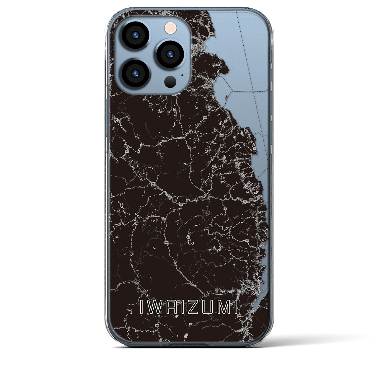 【岩泉(岩手県)】地図柄iPhoneケース(クリアタイプ)