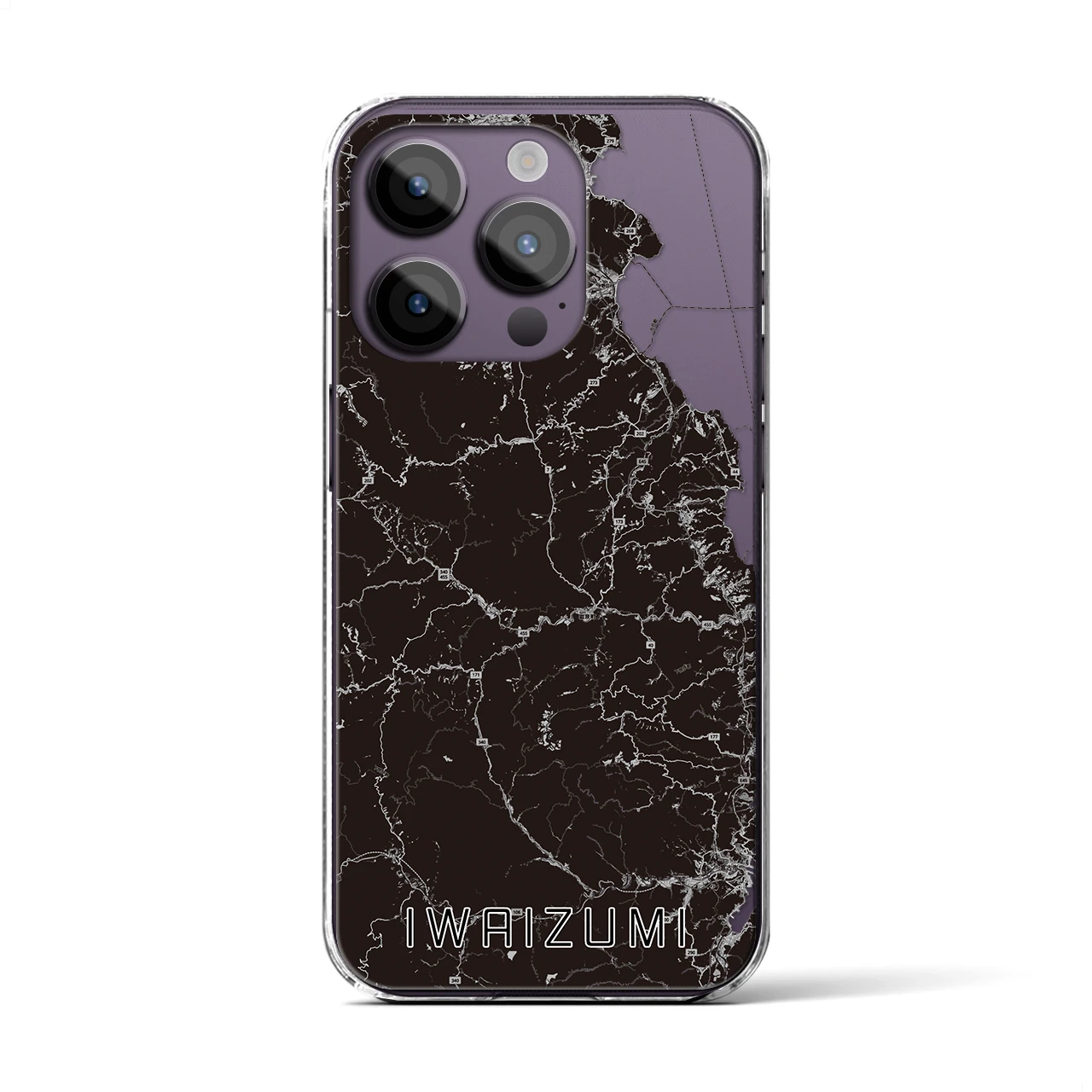 【岩泉(岩手県)】地図柄iPhoneケース(クリアタイプ)