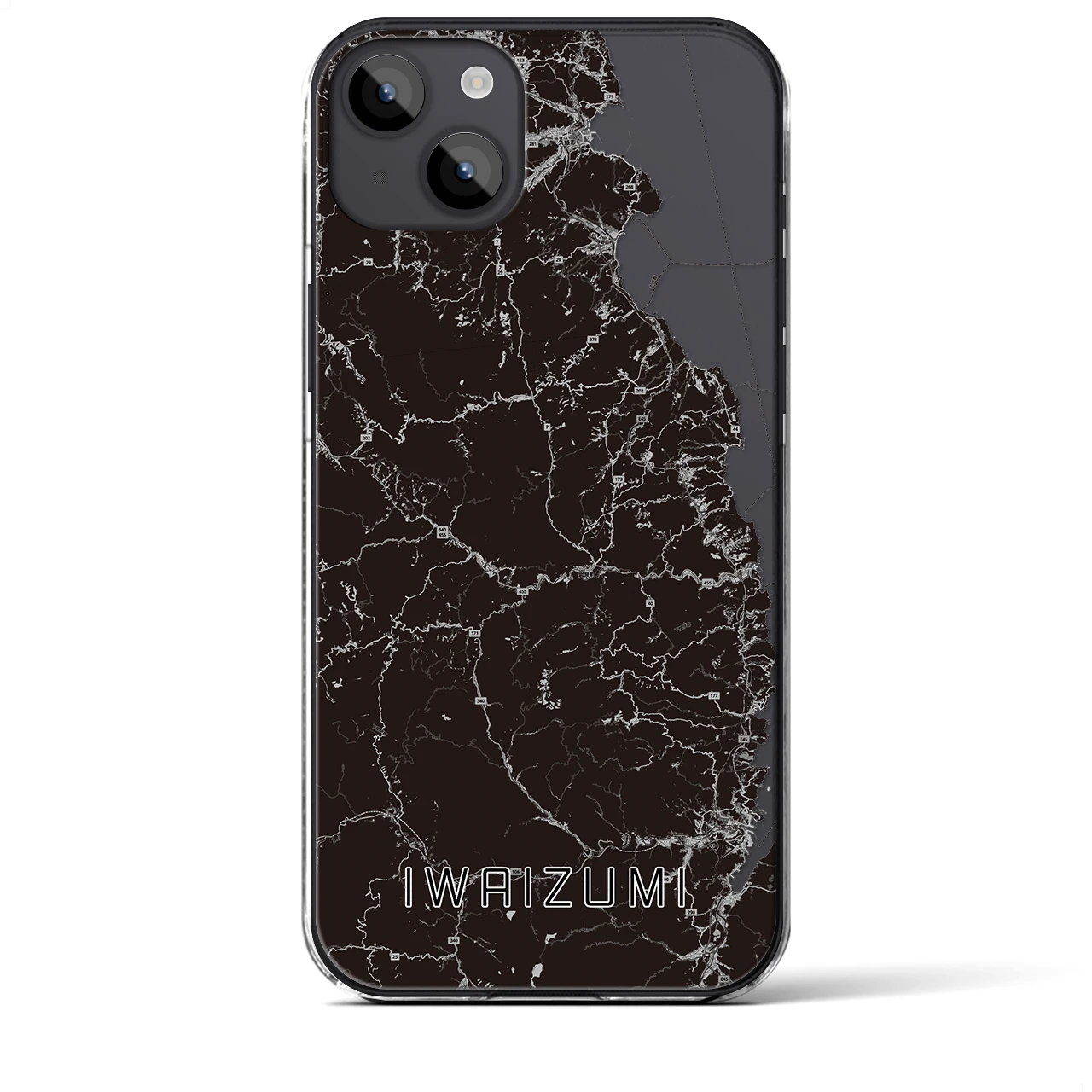 【岩泉(岩手県)】地図柄iPhoneケース(クリアタイプ)