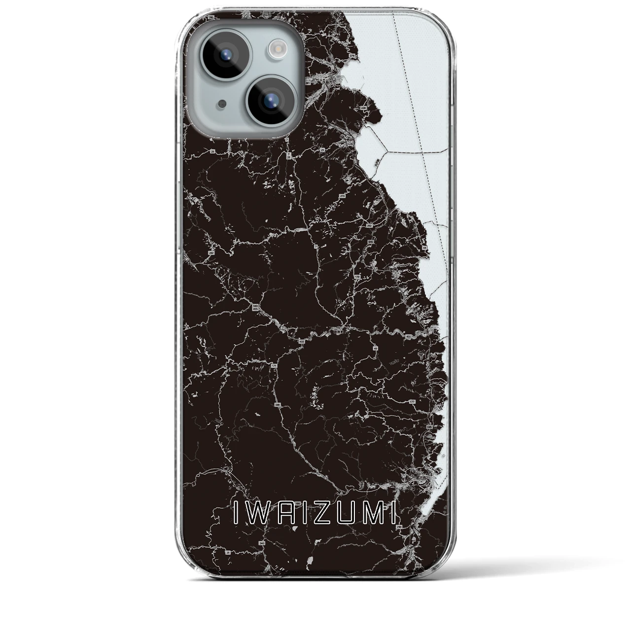 【岩泉(岩手県)】地図柄iPhoneケース(クリアタイプ)