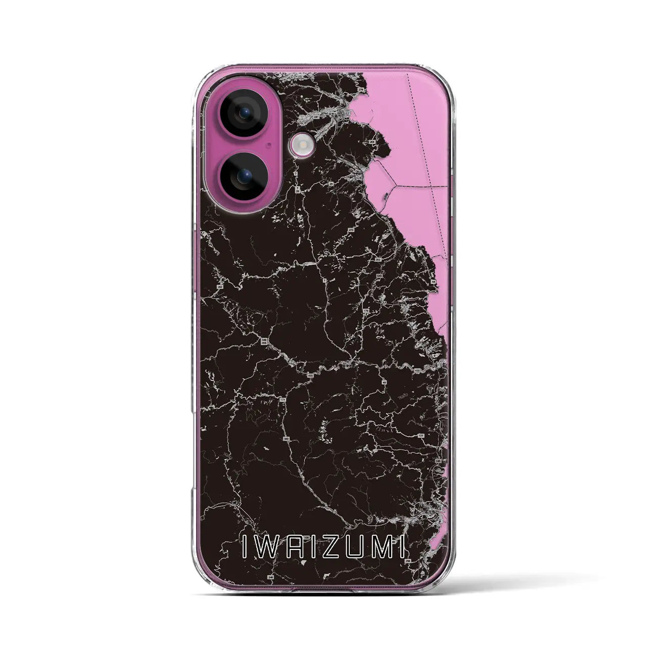 【岩泉(岩手県)】地図柄iPhoneケース(クリアタイプ)