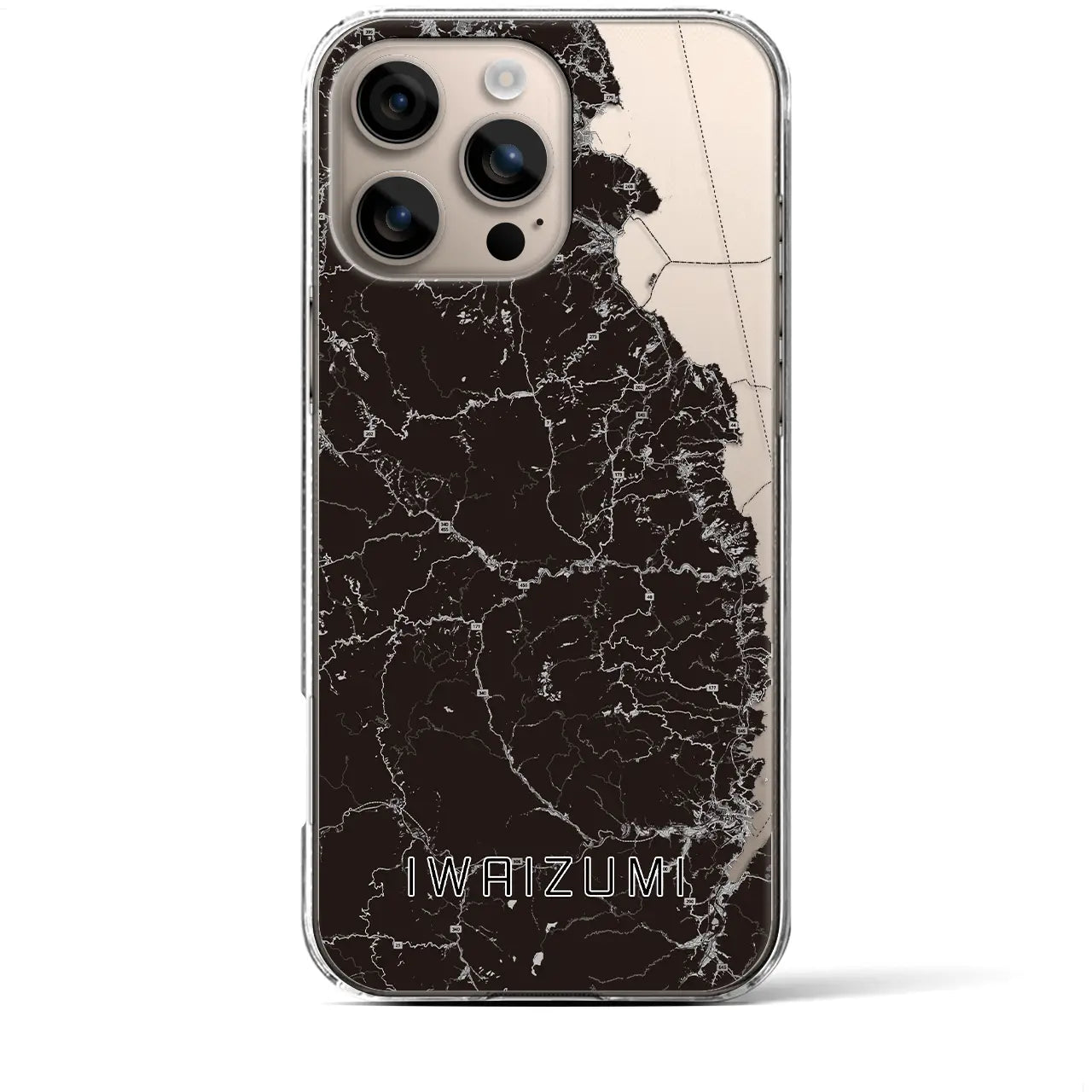 【岩泉(岩手県)】地図柄iPhoneケース(クリアタイプ)