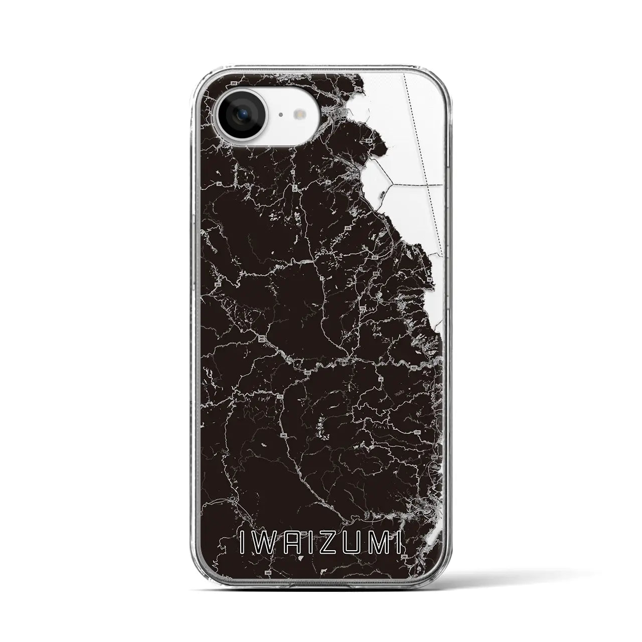 【岩泉(岩手県)】地図柄iPhoneケース(クリアタイプ)