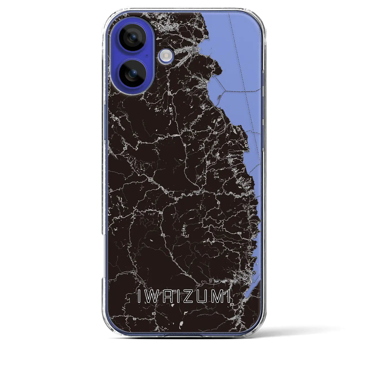 【岩泉(岩手県)】地図柄iPhoneケース(クリアタイプ)