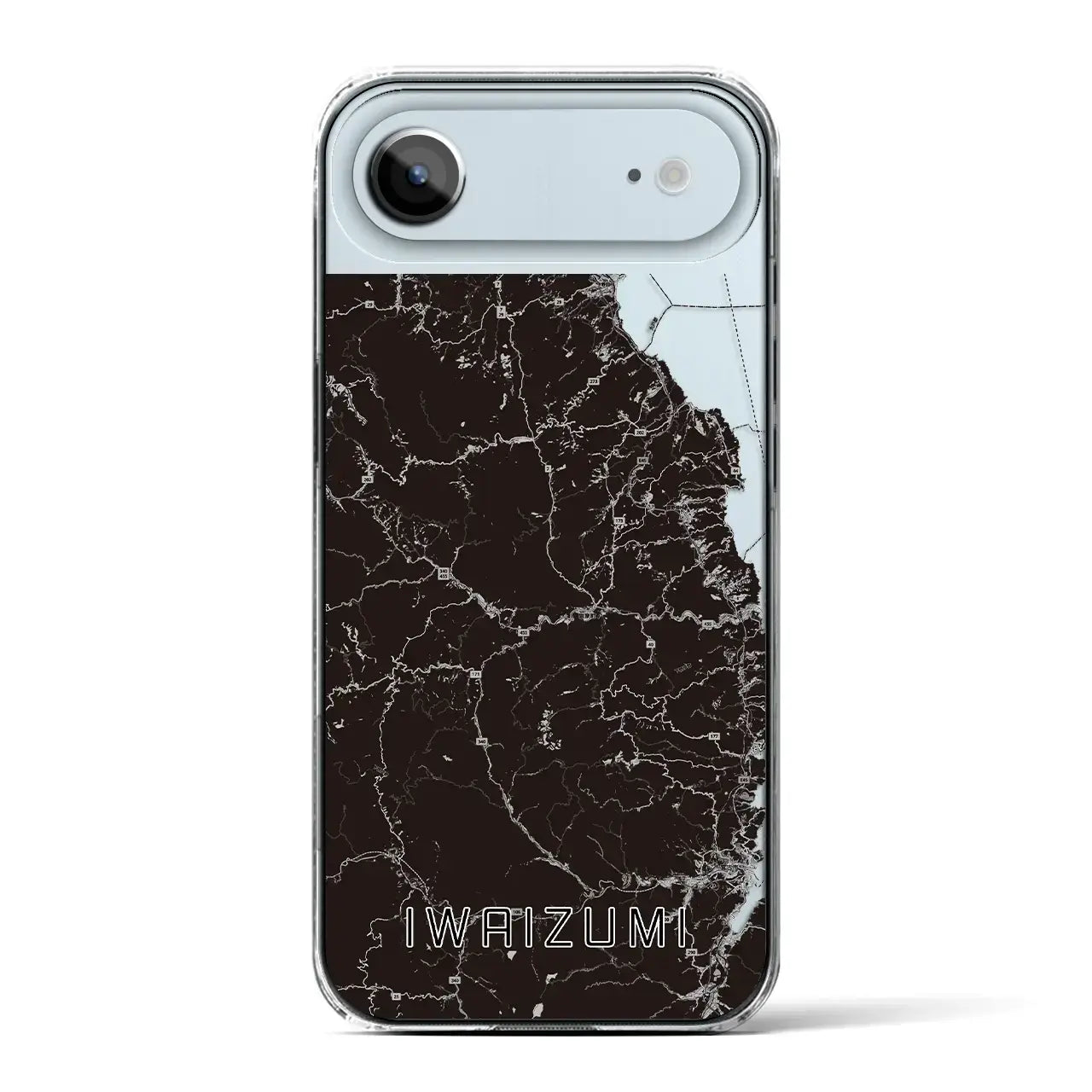 【岩泉(岩手県)】地図柄iPhoneケース(クリアタイプ)モノトーン・iPhone 17 Pro Max 用
