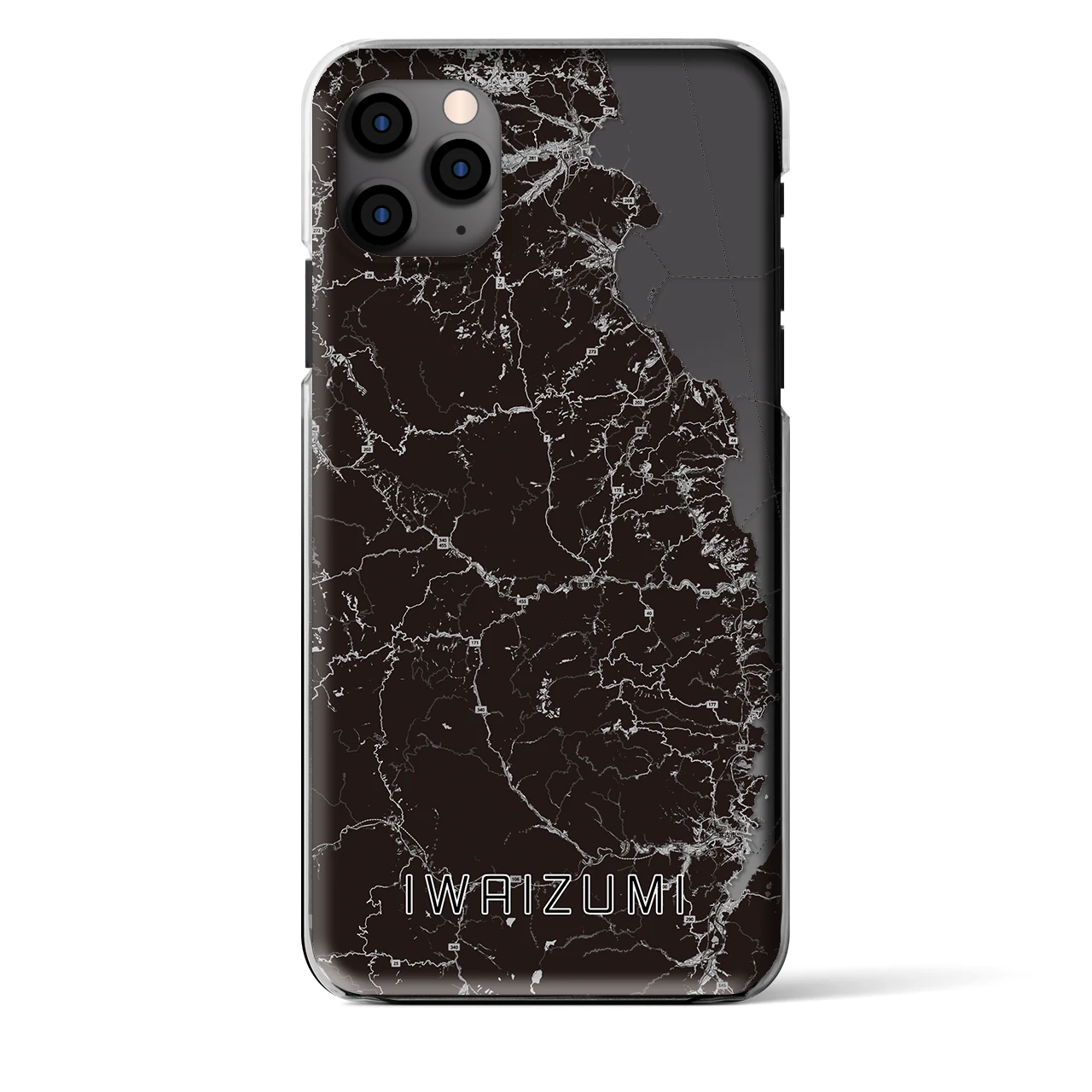 【岩泉(岩手県)】地図柄iPhoneケース(クリアタイプ)