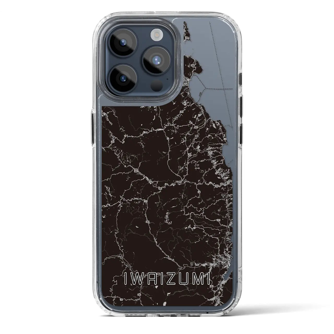 【岩泉(岩手県)】地図柄iPhoneケース(MagSafeタイプ)