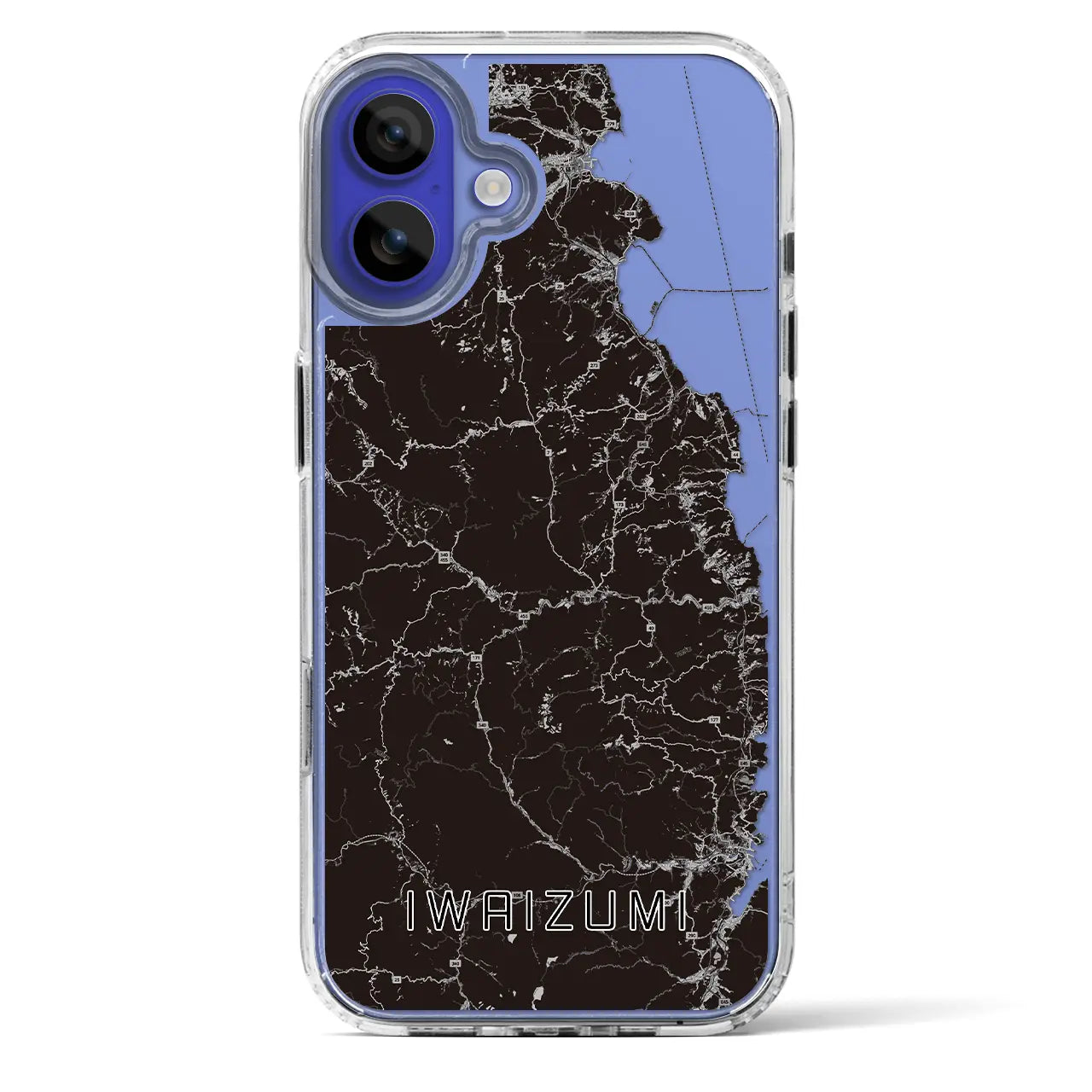 【岩泉(岩手県)】地図柄iPhoneケース(MagSafeタイプ)
