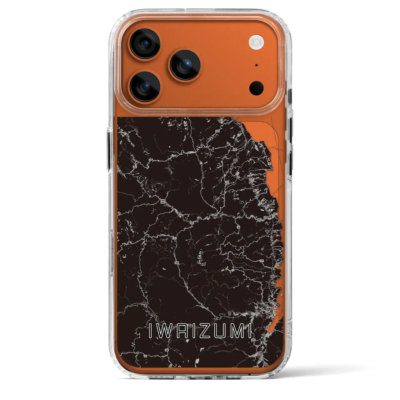 【岩泉(岩手県)】地図柄iPhoneケース(MagSafeタイプ)