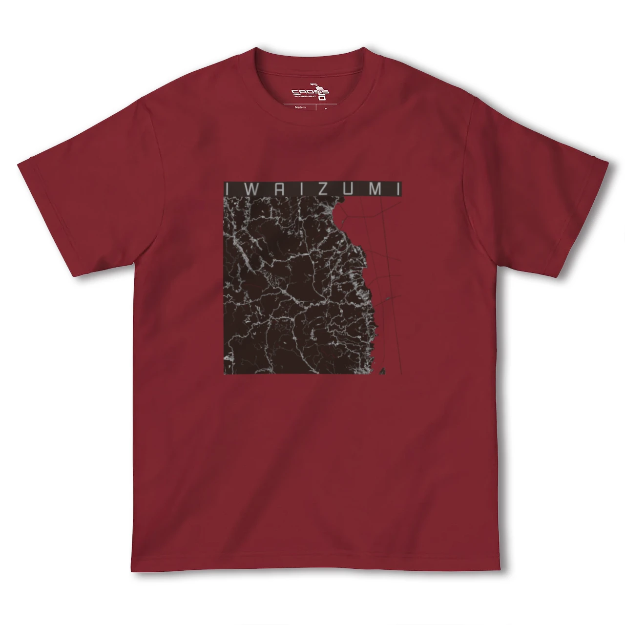 【岩泉(岩手県)】地図柄ヘビーウェイトTシャツ