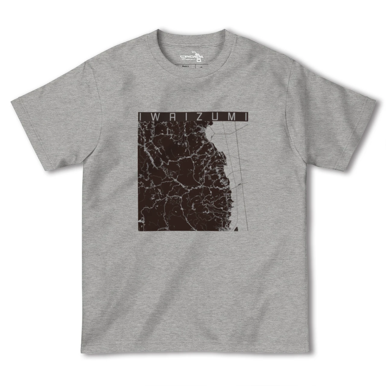 【岩泉(岩手県)】地図柄ヘビーウェイトTシャツ
