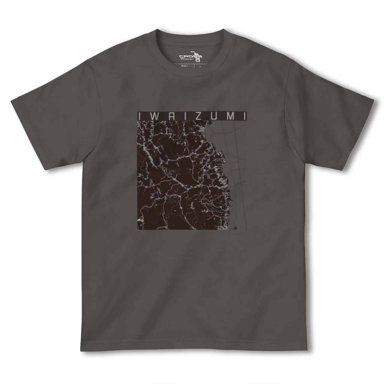 【岩泉(岩手県)】地図柄ヘビーウェイトTシャツ