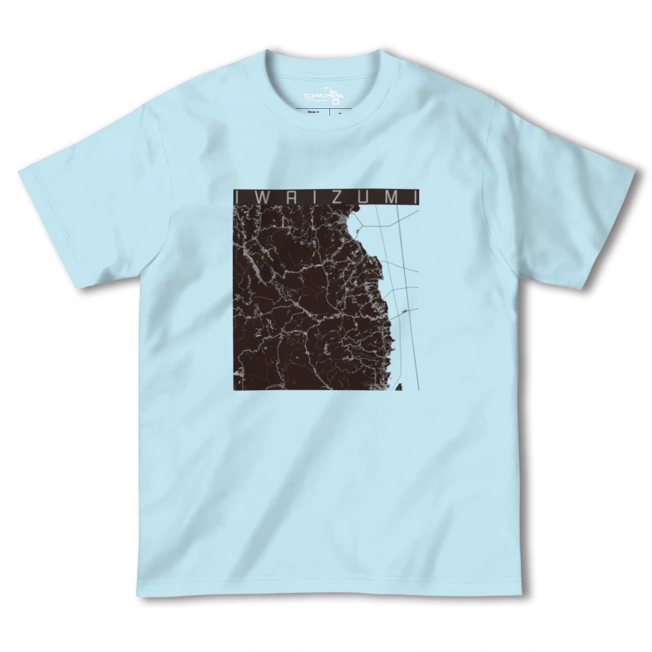 【岩泉(岩手県)】地図柄ヘビーウェイトTシャツ