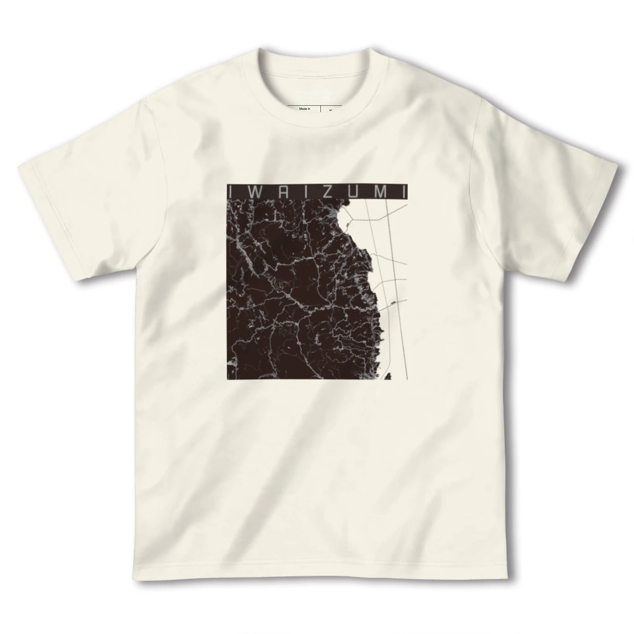【岩泉(岩手県)】地図柄ヘビーウェイトTシャツ