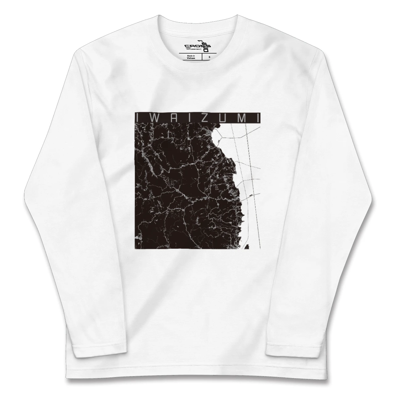 【岩泉(岩手県)】地図柄ロングスリーブTシャツ