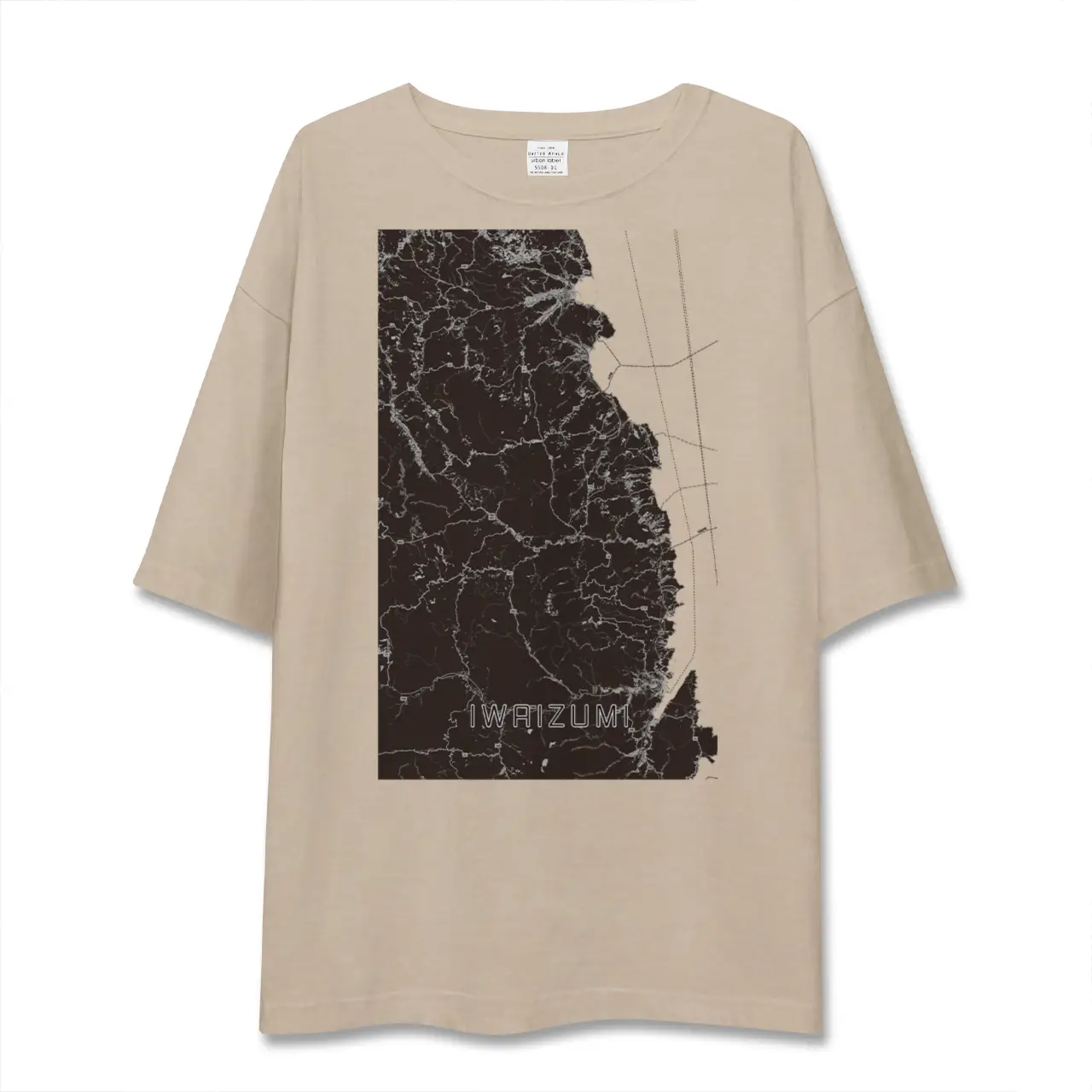 【岩泉(岩手県)】地図柄ビッグシルエットTシャツ