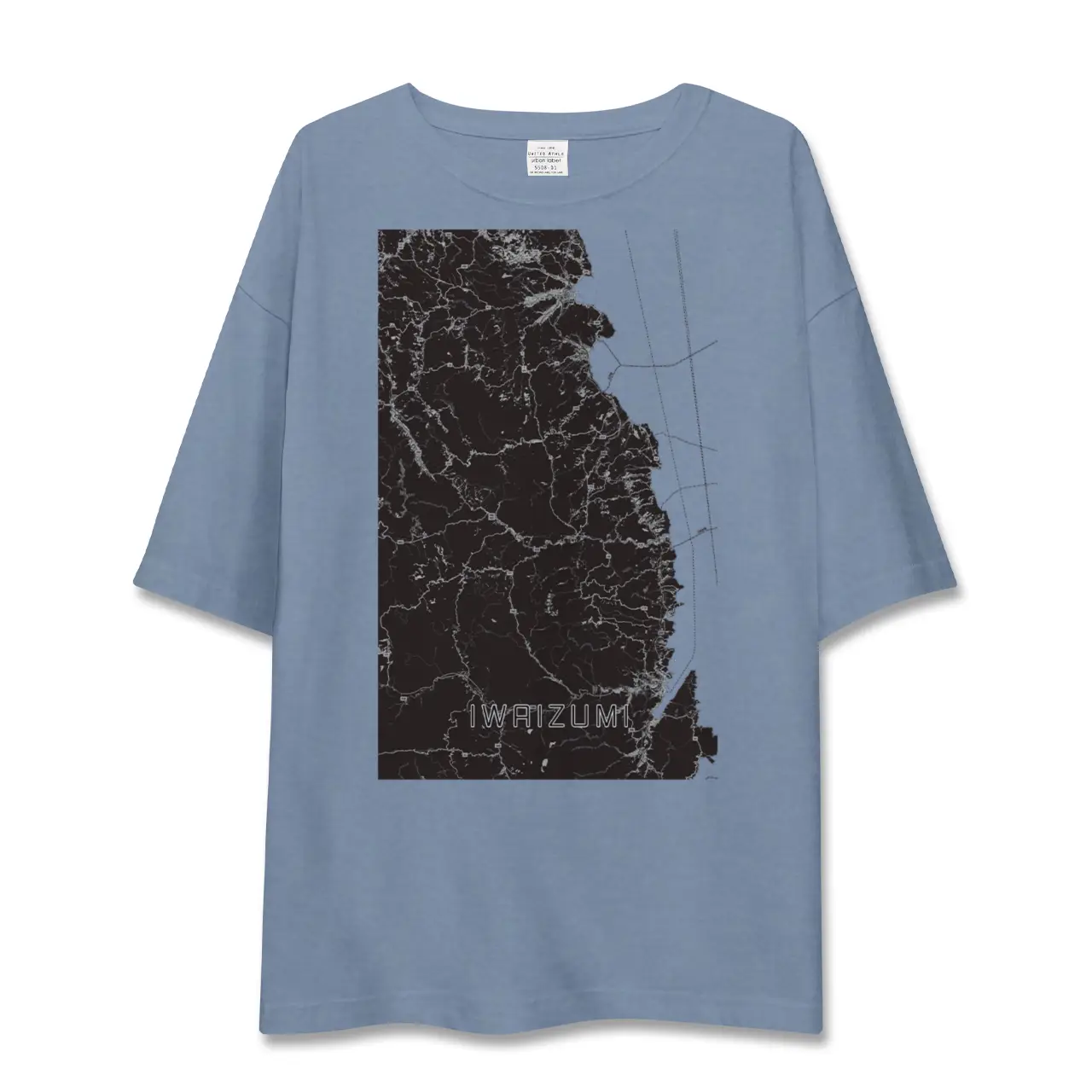 【岩泉(岩手県)】地図柄ビッグシルエットTシャツ