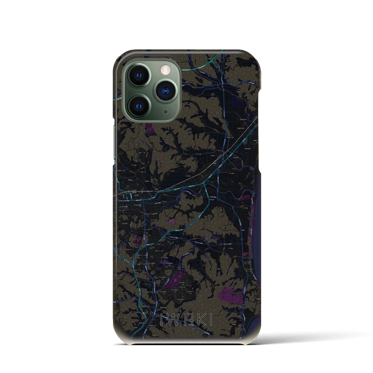 【いわき(福島県)】地図柄iPhoneケース(バックカバータイプ)