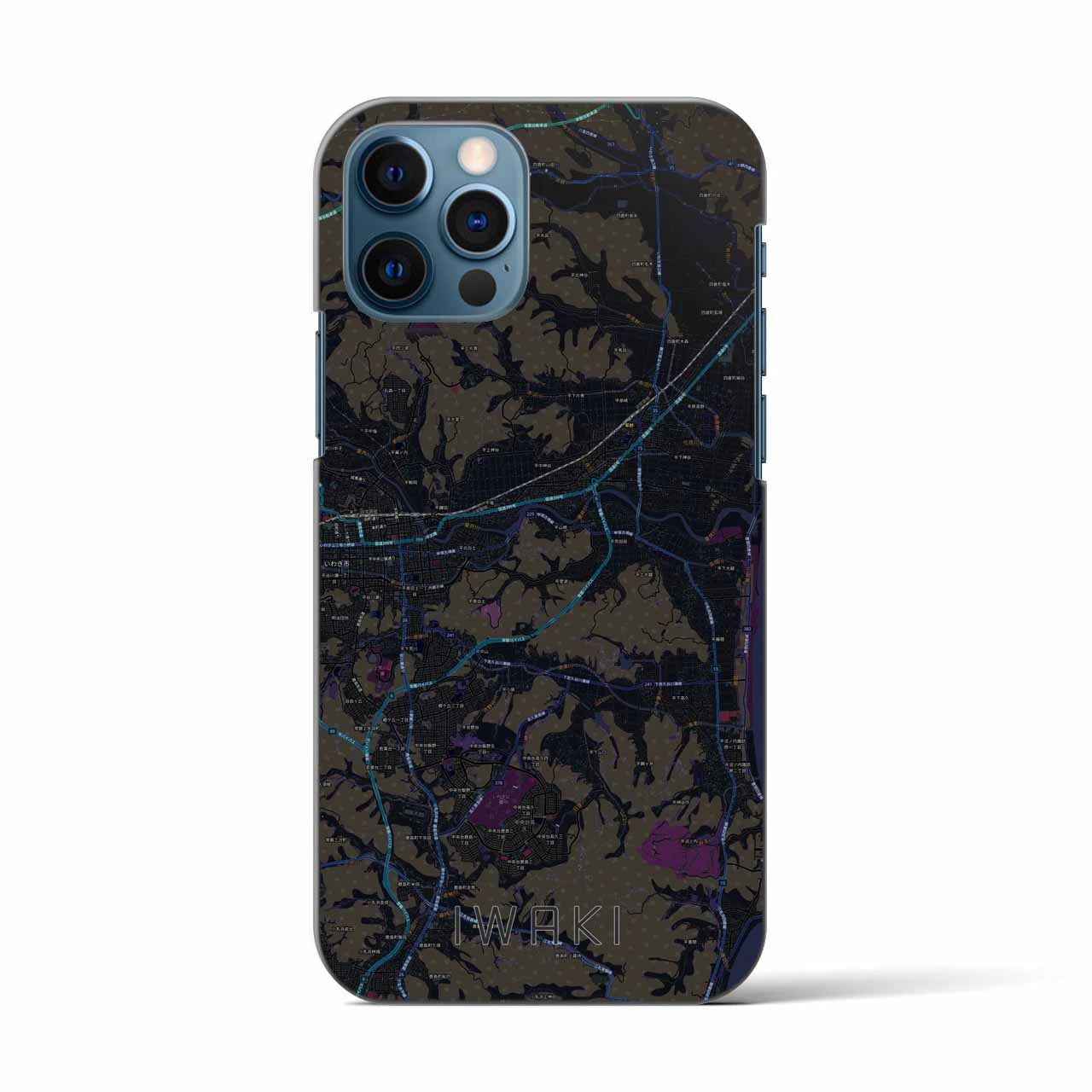 【いわき(福島県)】地図柄iPhoneケース(バックカバータイプ)