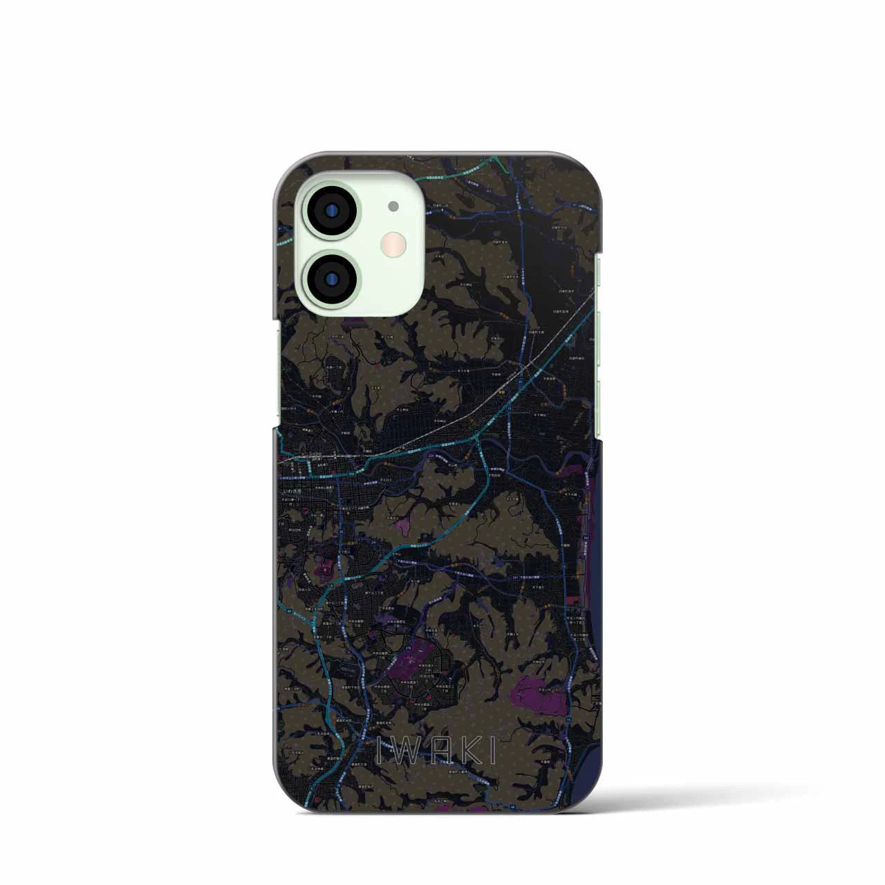 【いわき(福島県)】地図柄iPhoneケース(バックカバータイプ)