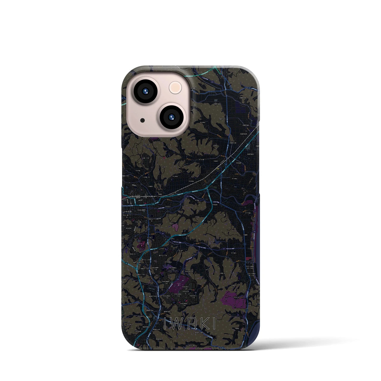 【いわき(福島県)】地図柄iPhoneケース(バックカバータイプ)