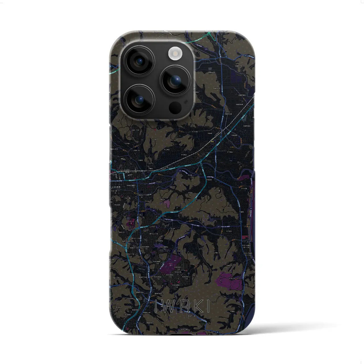 【いわき(福島県)】地図柄iPhoneケース(バックカバータイプ)