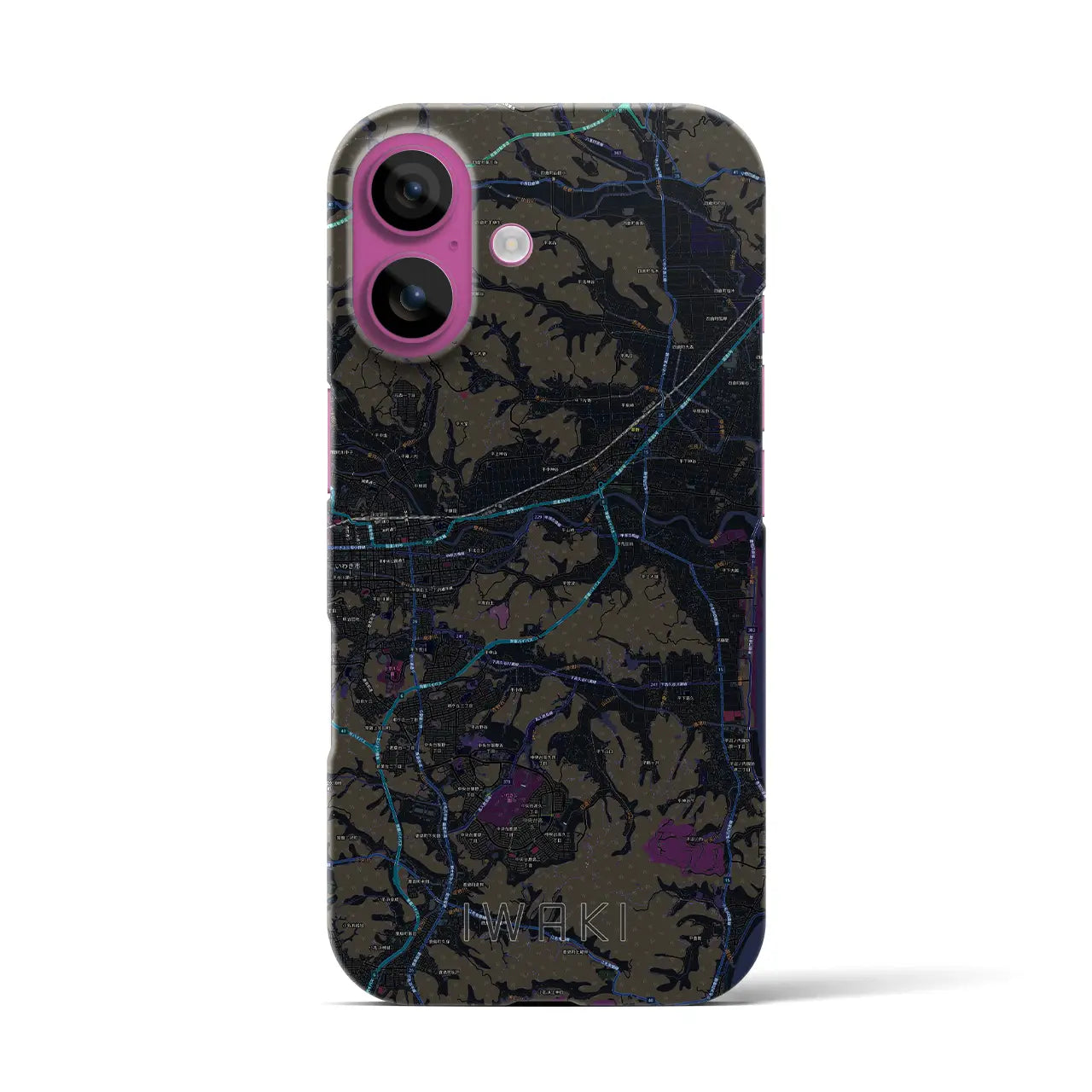 【いわき(福島県)】地図柄iPhoneケース(バックカバータイプ)