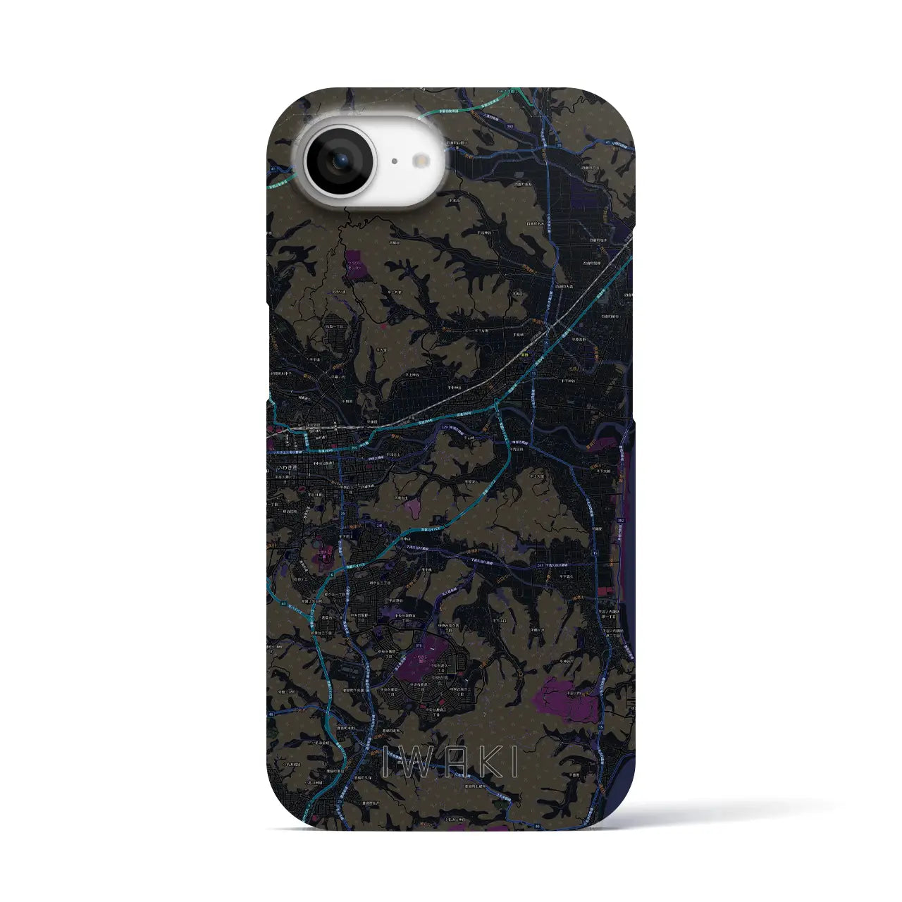 【いわき(福島県)】地図柄iPhoneケース(バックカバータイプ)