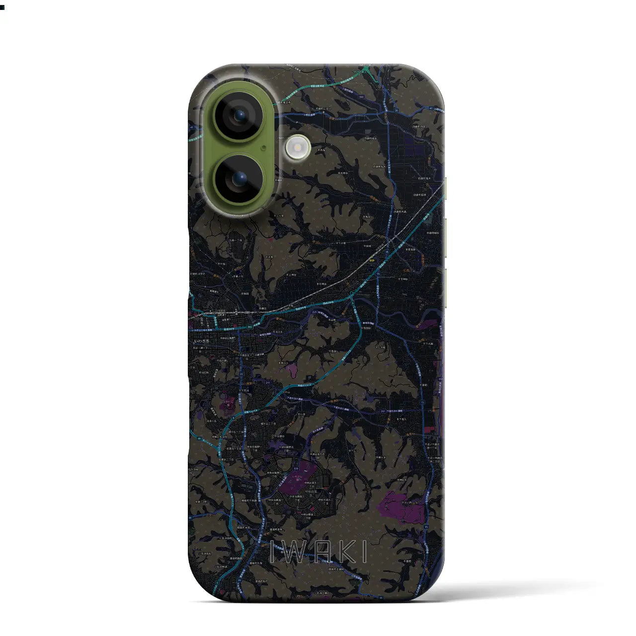 【いわき(福島県)】地図柄iPhoneケース(バックカバータイプ)