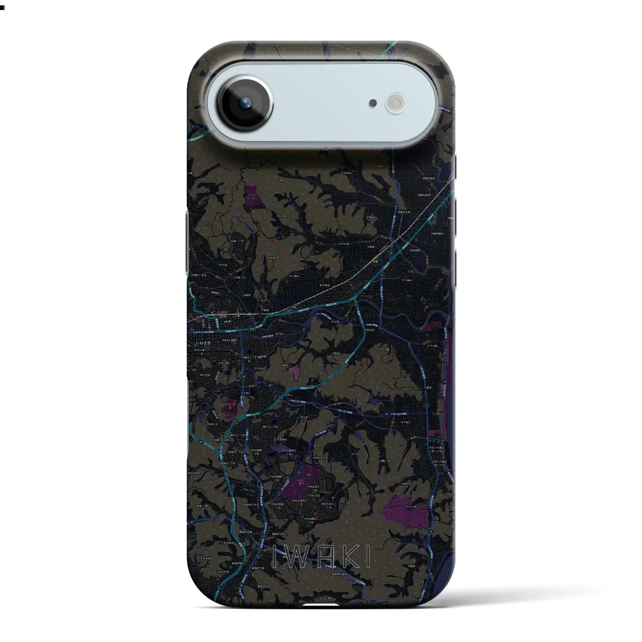 【いわき(福島県)】地図柄iPhoneケース(バックカバータイプ)