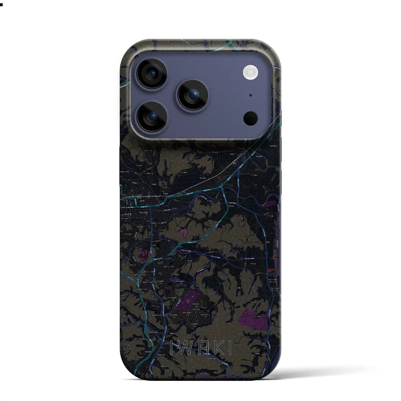 【いわき(福島県)】地図柄iPhoneケース(バックカバータイプ)