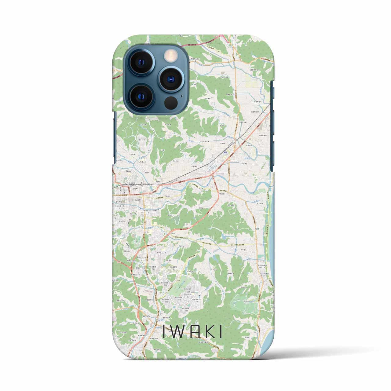 【いわき(福島県)】地図柄iPhoneケース(バックカバータイプ)