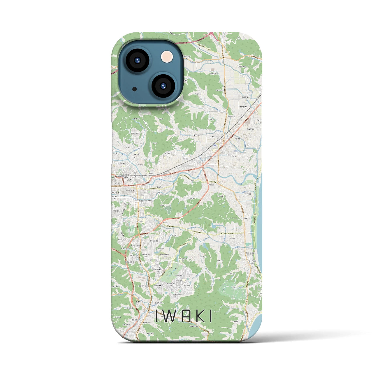 【いわき(福島県)】地図柄iPhoneケース(バックカバータイプ)