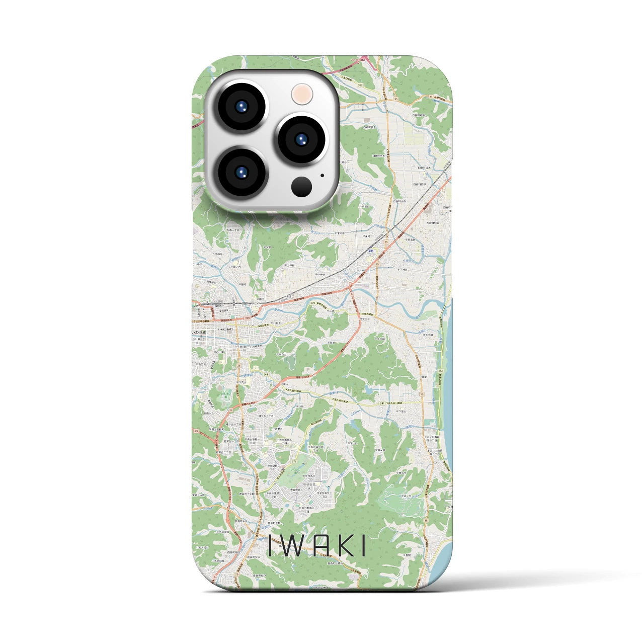 【いわき(福島県)】地図柄iPhoneケース(バックカバータイプ)
