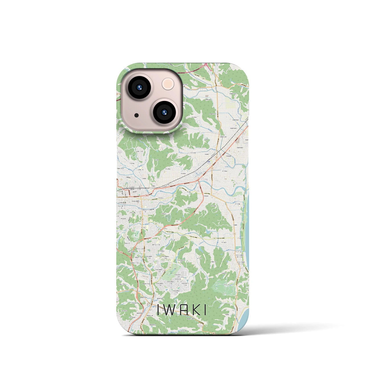 【いわき(福島県)】地図柄iPhoneケース(バックカバータイプ)