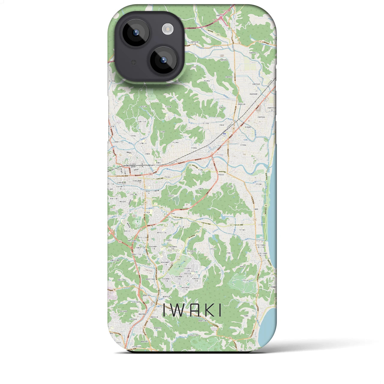 【いわき(福島県)】地図柄iPhoneケース(バックカバータイプ)