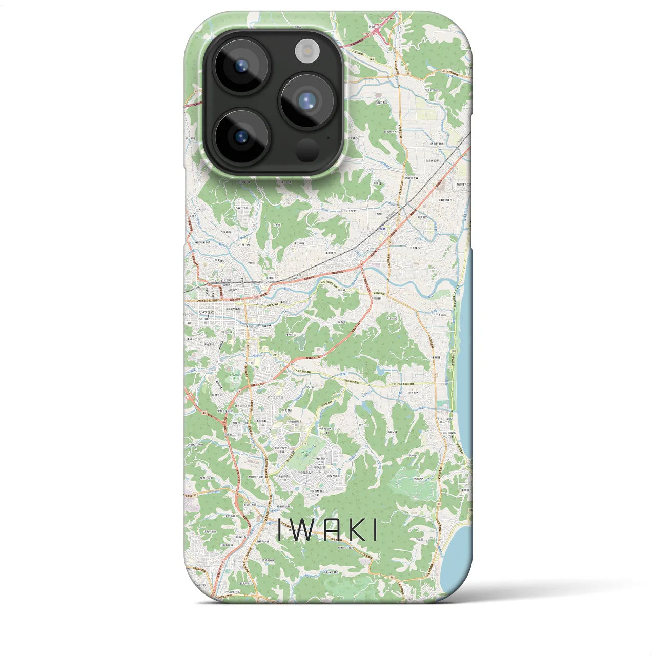 【いわき(福島県)】地図柄iPhoneケース(バックカバータイプ)